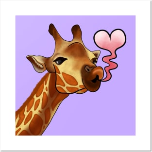 Love Giraffe Posters and Art